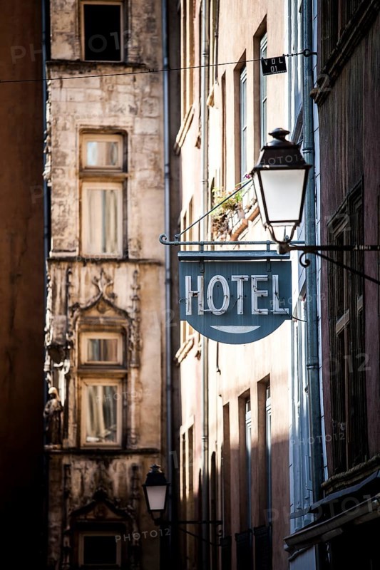 Hotel sign, Lyon