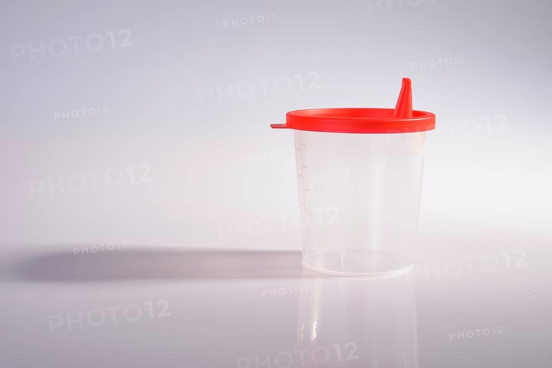 Empty container for urine test