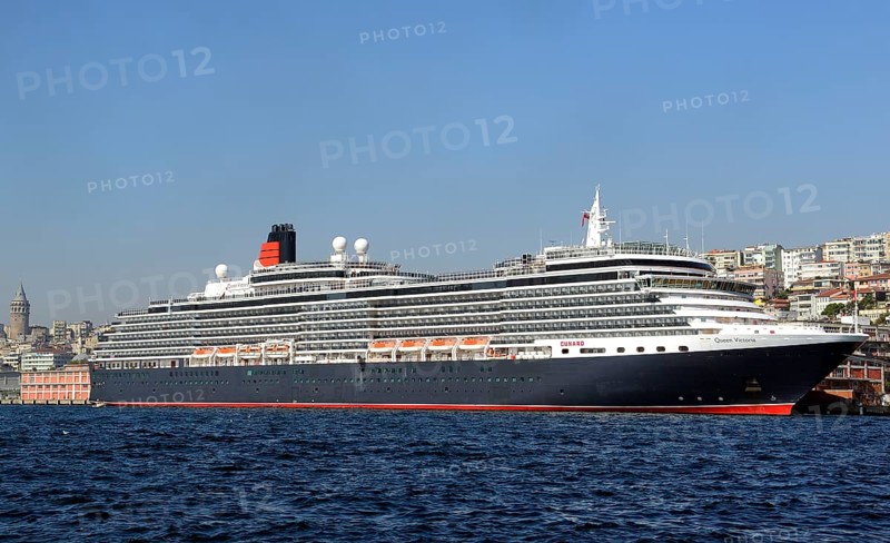 Queen Victoria cruise ship moored in the port of Istanbul