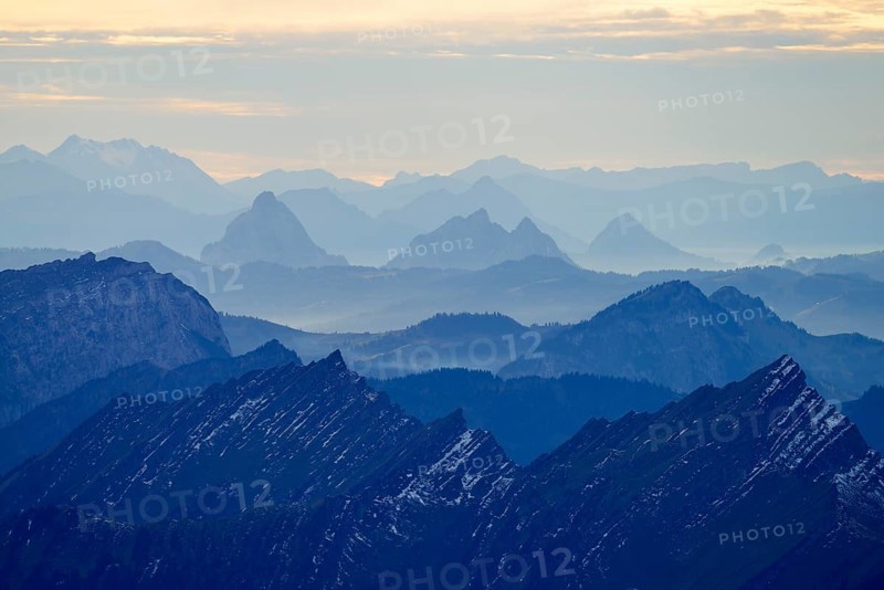 View from Mt Saentis of the Central Alps