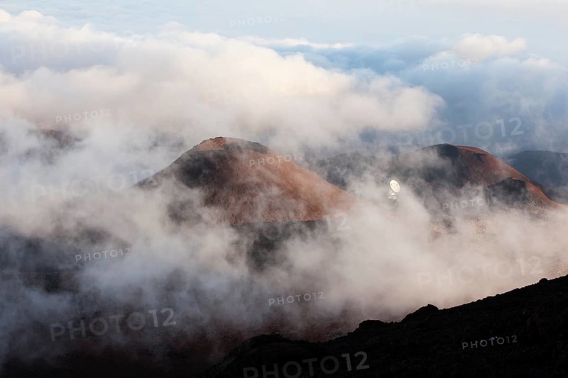 Crater in the fog