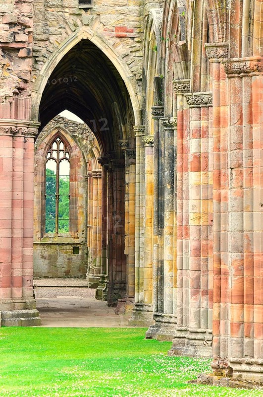 Ruins of the Cistercian monastery of Melrose Abbey