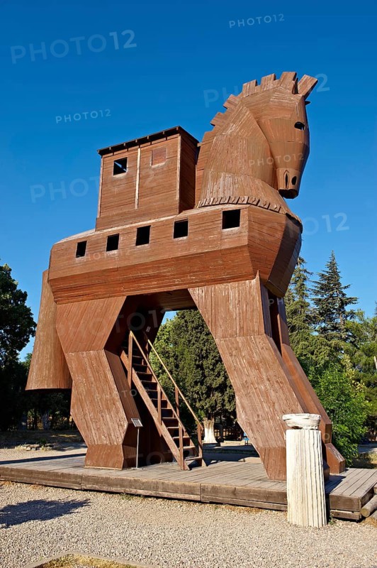 Replica of the wooden horse of Troy