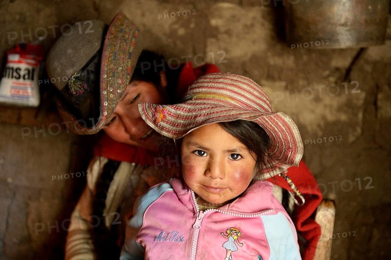Girl with her mother