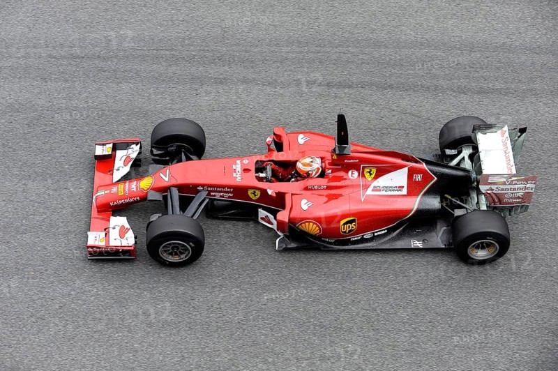 Kimi Raikkonen in the Ferrari F14 T