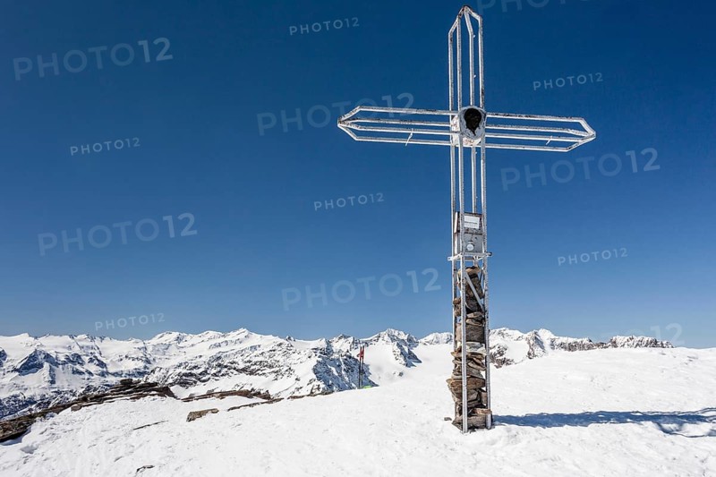 Summit cross on Laaser Spitze mountain