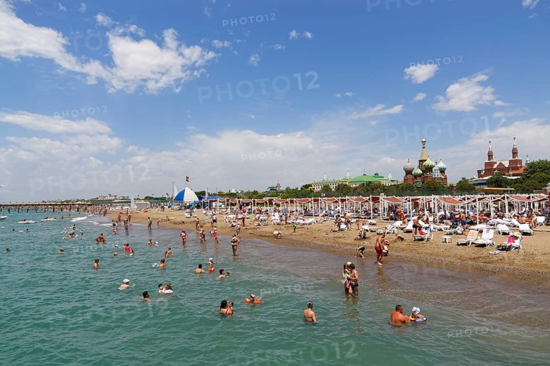 Beach with the Kremlin Palace Hotel