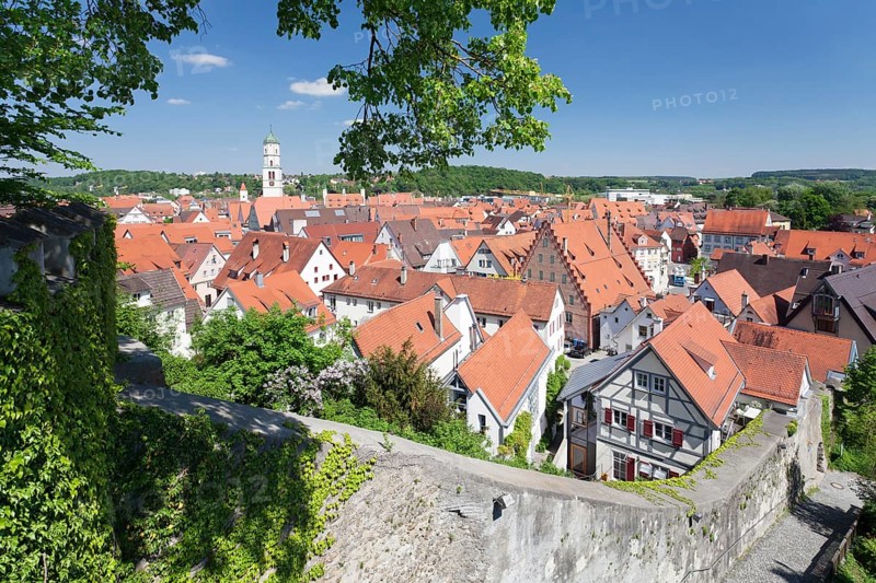 View across the historic centre to St Martin's Church