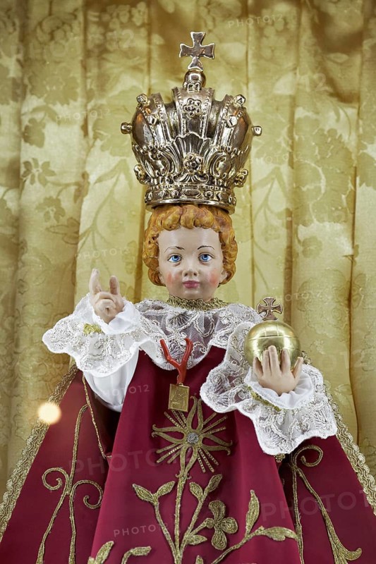 Baby Jesus with crown and orb