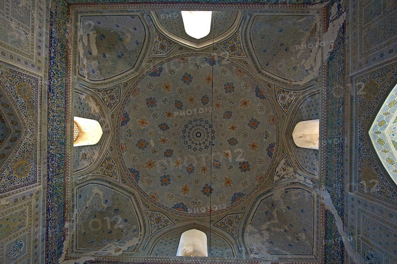 Ornate ceiling in the Timurid Mausoleum