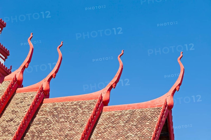 Detail of the multi-tiered roof of the National Museum building
