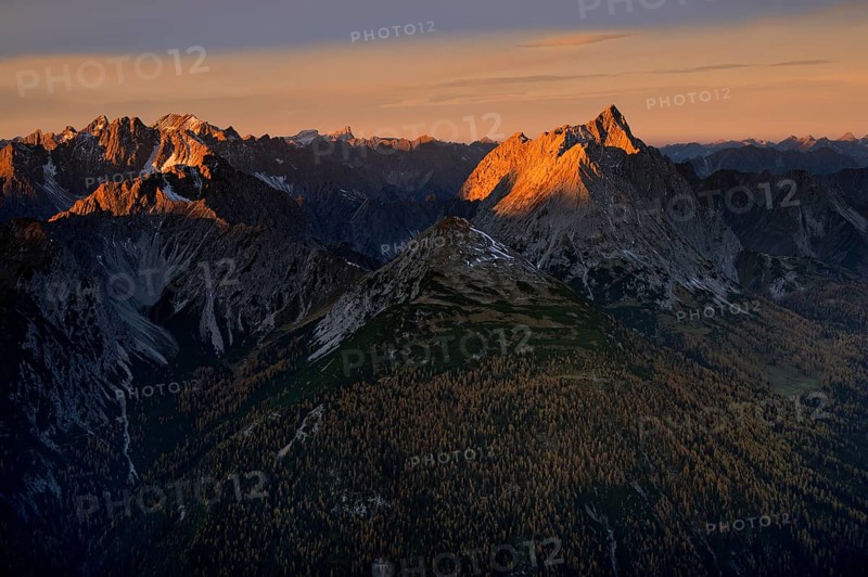 Sunrise over the Lech Valley Alps