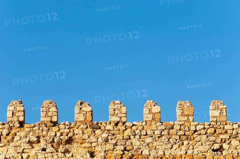 Ramparts of Venetian Koules Fortress or Rocca al Mare