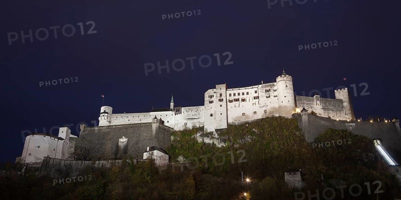 Hohensalzburg Castle at night