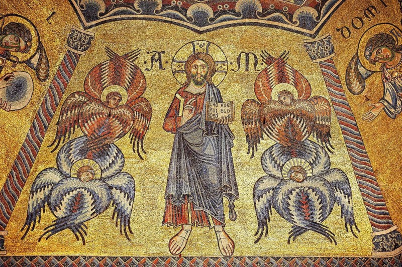 Medieval mosaics on the ceiling of the Baptistry of Florence Cathedral