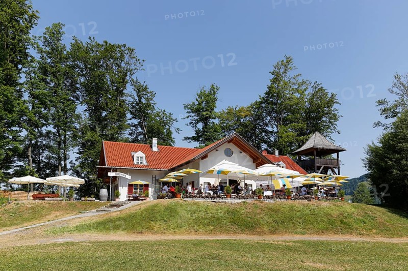Tavern on Worth island on Lake Schliersee