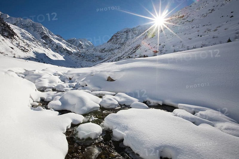 Winter landscape with Pitze brook
