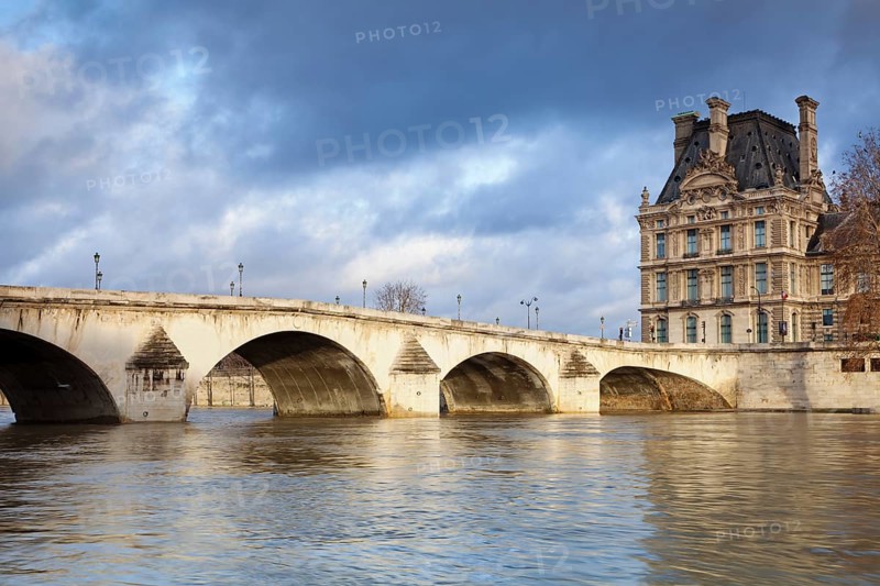 Bridge Pont Royal and the Louvre