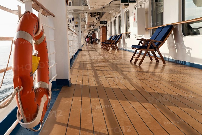 On the deck of the cruise ship EMERALD PRINCESS