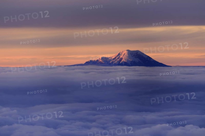 Summit of Chimborazzo Volcano at sunrise