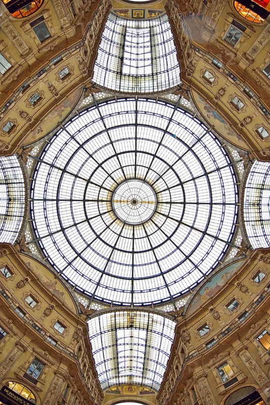 Glass dome over the octagon