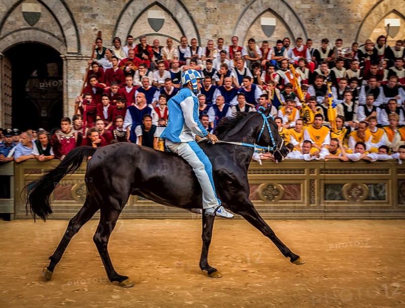 Palio di Siena horse race on Piazza del Campo