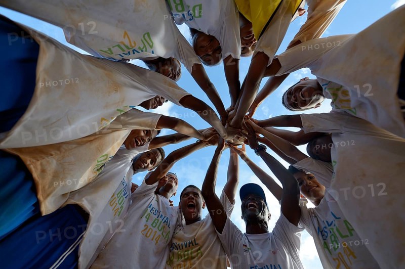 Brazilian children standing in a circle