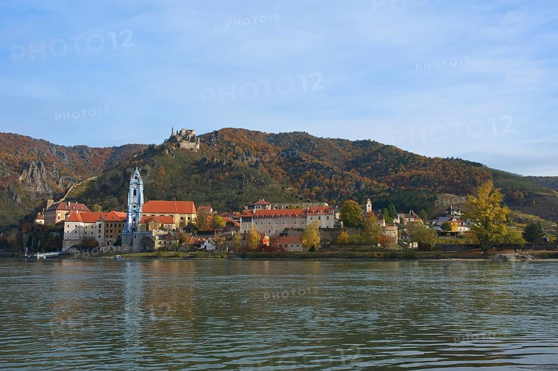 Townscape of Durnstein on the Danube River