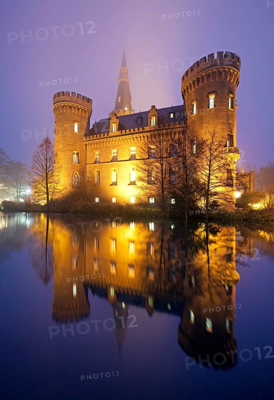 Illuminated Schloss Moyland Castle