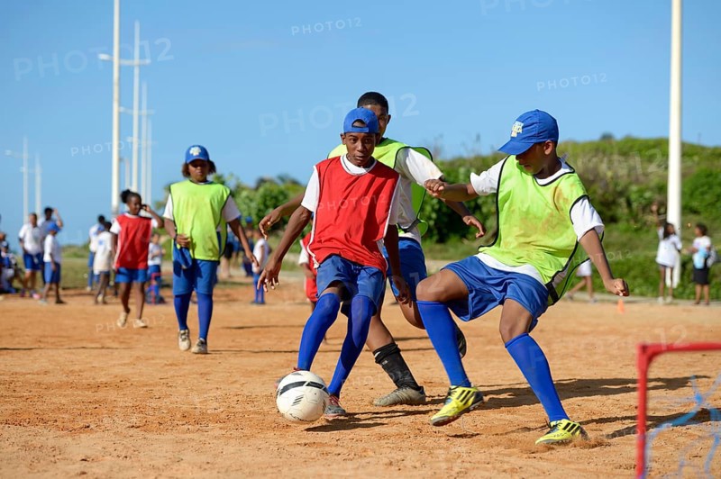 Soccer event for children and young people from poor neighborhoods