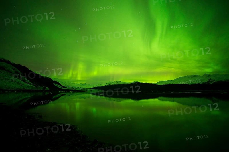Aurora borealis over College Fjord