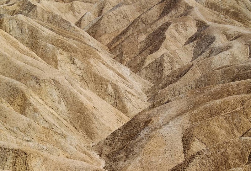 Eroded badlands in the Gower Gulch seen from Zabriskie Point