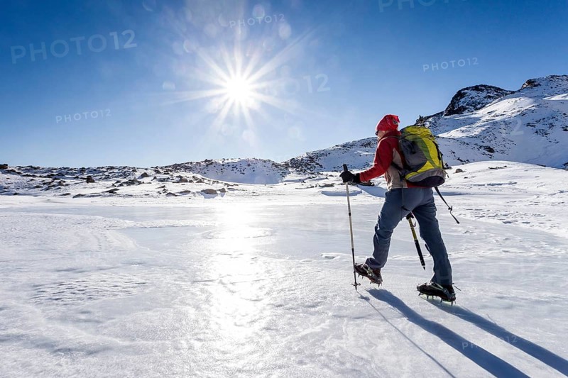 Hiker at the Steinwandsee