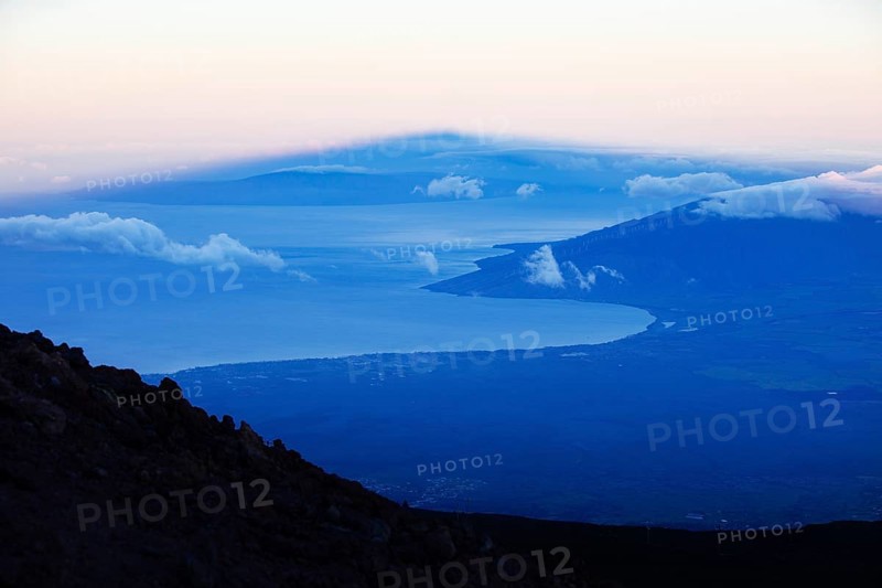 View seen from the Haleakala volcano
