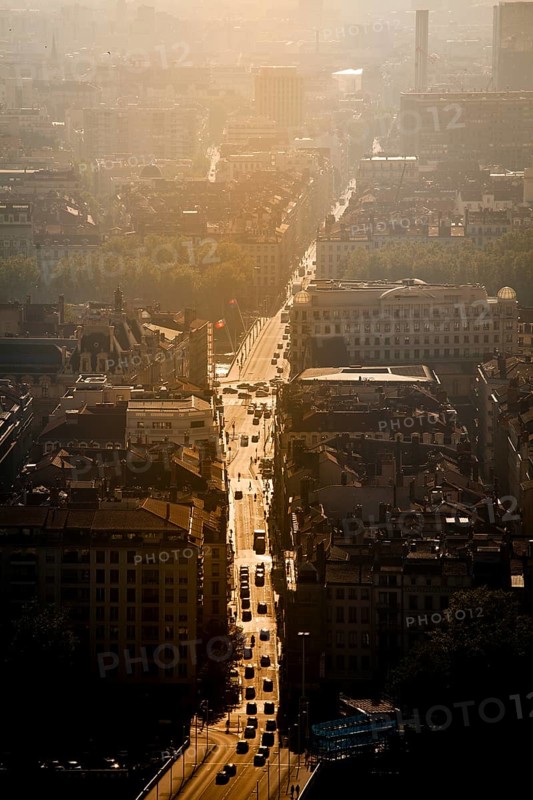 View of Lyon from Basilica Notre-Dame de Fourviere