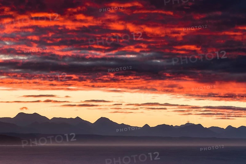 Sunrise on the coast of the Indian Ocean