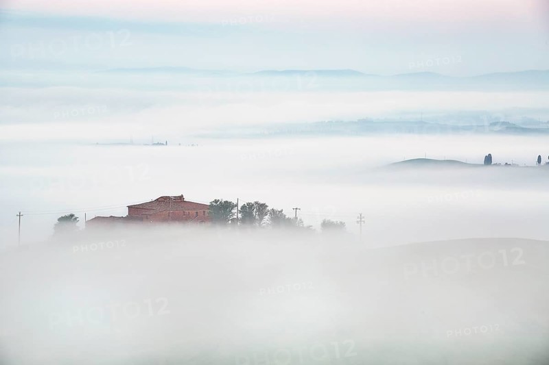 Fog in the valleys of the Crete Senesi