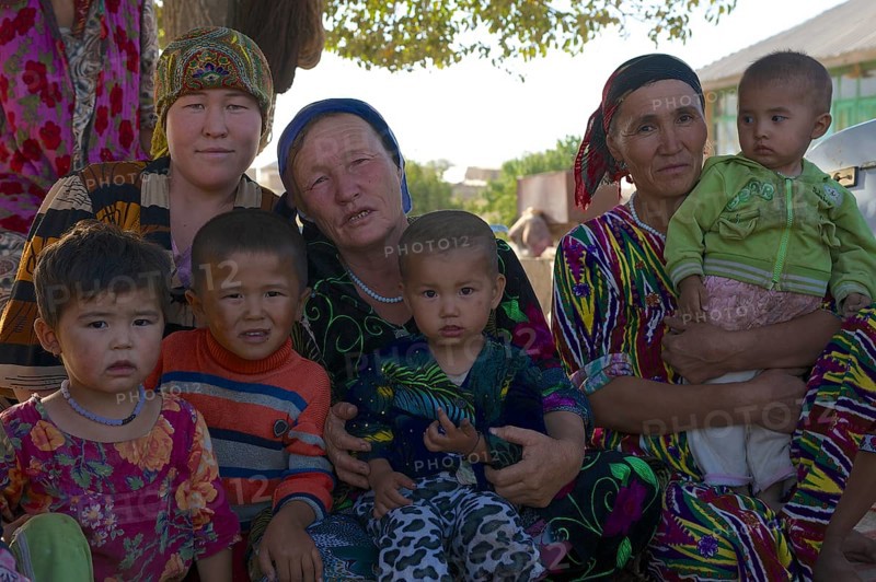 Local women and children