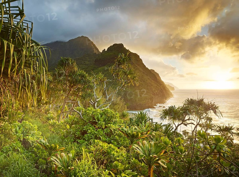 Sunset on the Napali Coast