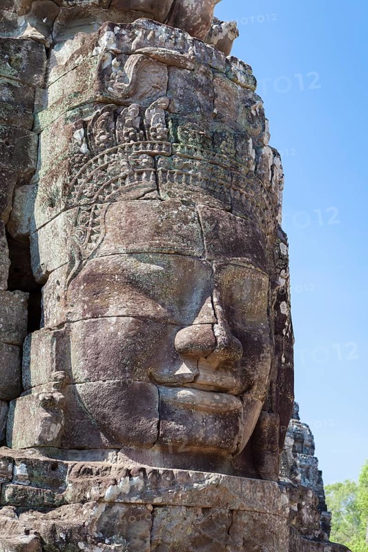 Stone face of Avalokiteshvara