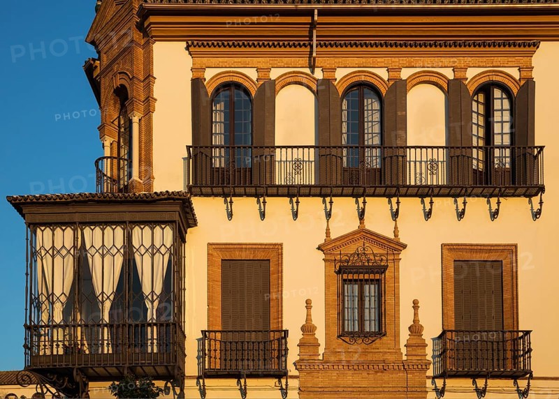 Andalusian style residence in the evening light