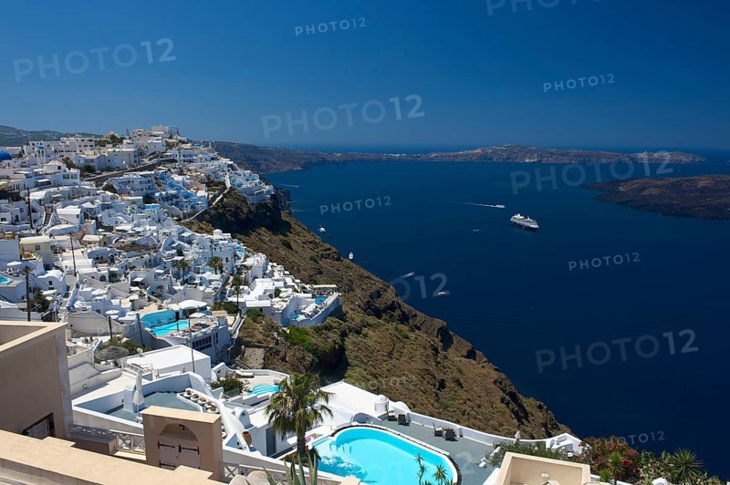 Firostefani and Imerovigli with views of the Caldera