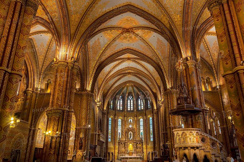 Interior of Matthias Church