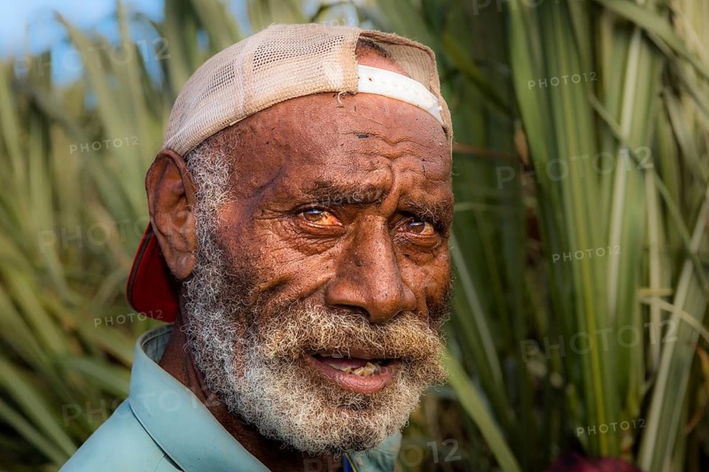 Farm worker on a field of sugar cane