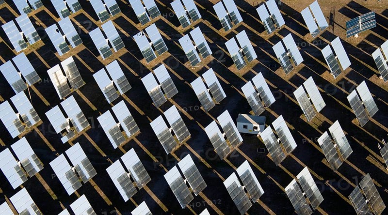 Rows of solar panels