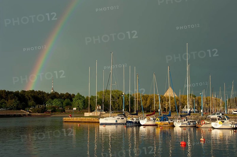 Rainbow over the Pirita marina