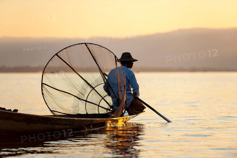 Fisherman in the evening light