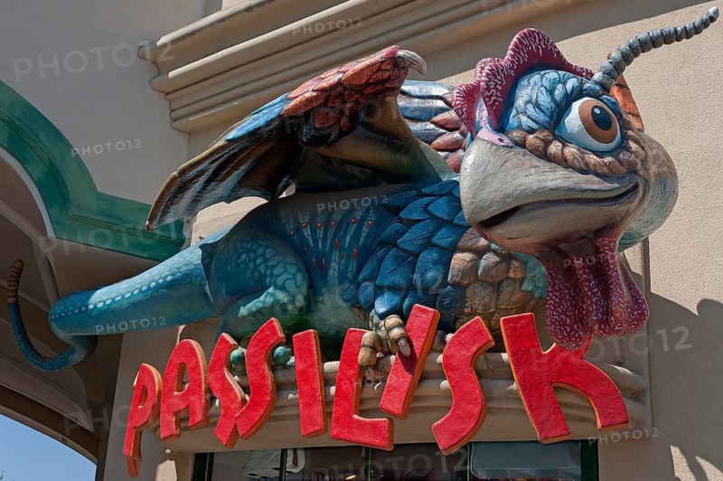 Sculpture of a fantasy animal at the entrance of the Prater