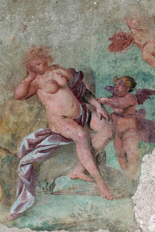 Venus figure and putto