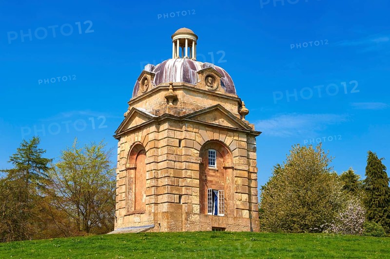 The late Baroque 'Pepper Pots' at the west entrance of Stowe House